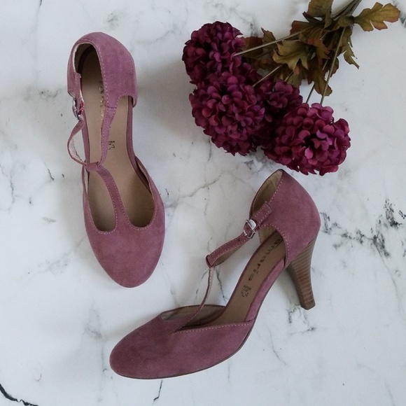 FLASH SALE! Tamaris Mauve Suede Mary Jane Pumps FLASH SALE! Tamaris Mauve Suede Mary Jane Pumps